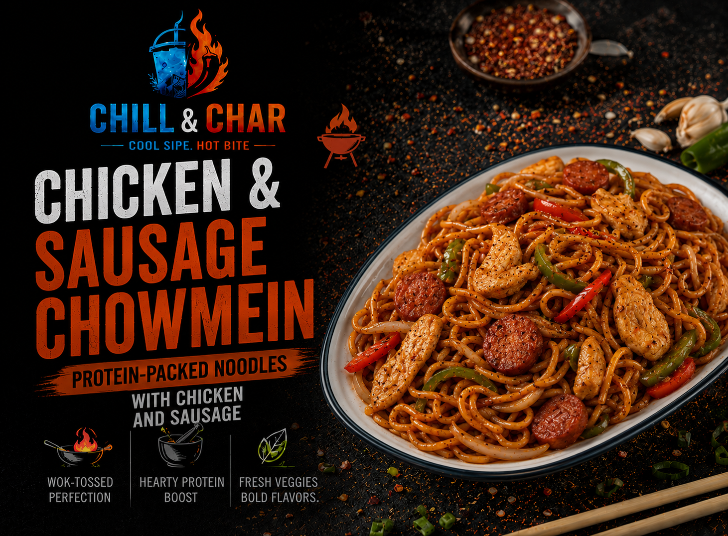 Chicken & Sausage Chowmein